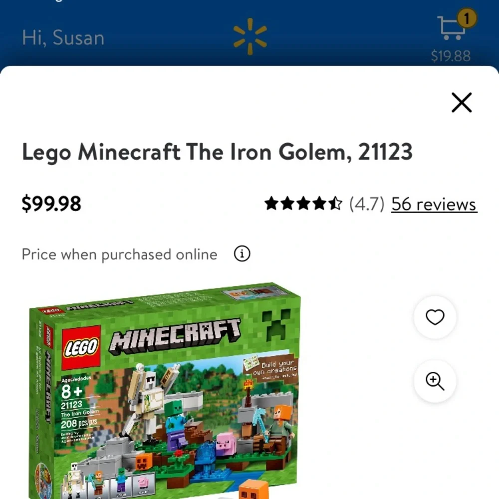 NIB LEGO Minecraft 21123 The Iron Golem - Picture 5 of 5